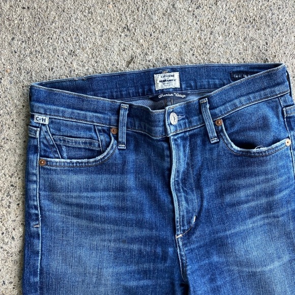 Citizens Of Humanity Cara High-Rise Distressed Cigarette Jeans Premium Vintage - Picture 3 of 9